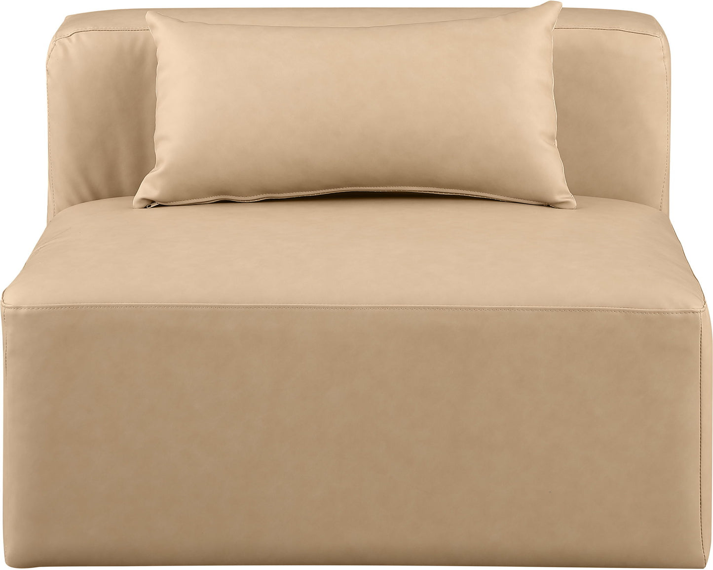 Cube - Armless Chair - Tan