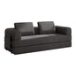 Convertible Sleeper Sofa Bed With Cylindrical Pillow, Fixed Shape Frame