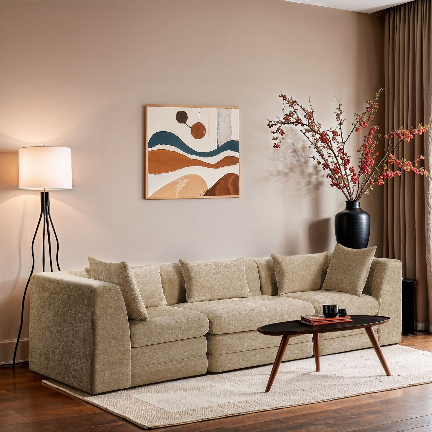 Stellar - 3 Piece 114" Upholstered Modular Sofa