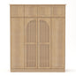 8 Door Armoire Wardrobe With Adjustable Shelves And Hanging Rod