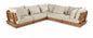 Mirella - 5 Piece Water Resistant Fabric Upholstered Outdoor Patio Modular Sectional