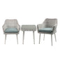 Tashay - 3 Piece Patio Bistro Set - Green Fabric & Beige Wicker