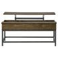 Lift Top Coffee Table With Adjustable Height - Brown