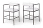 Axis - Linen Textured Cream Fabric Upholstered Counter Stool (Set of 2)