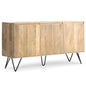 Hunter - 3 Door Sideboard Buffet With Hairpin Legs - Natural