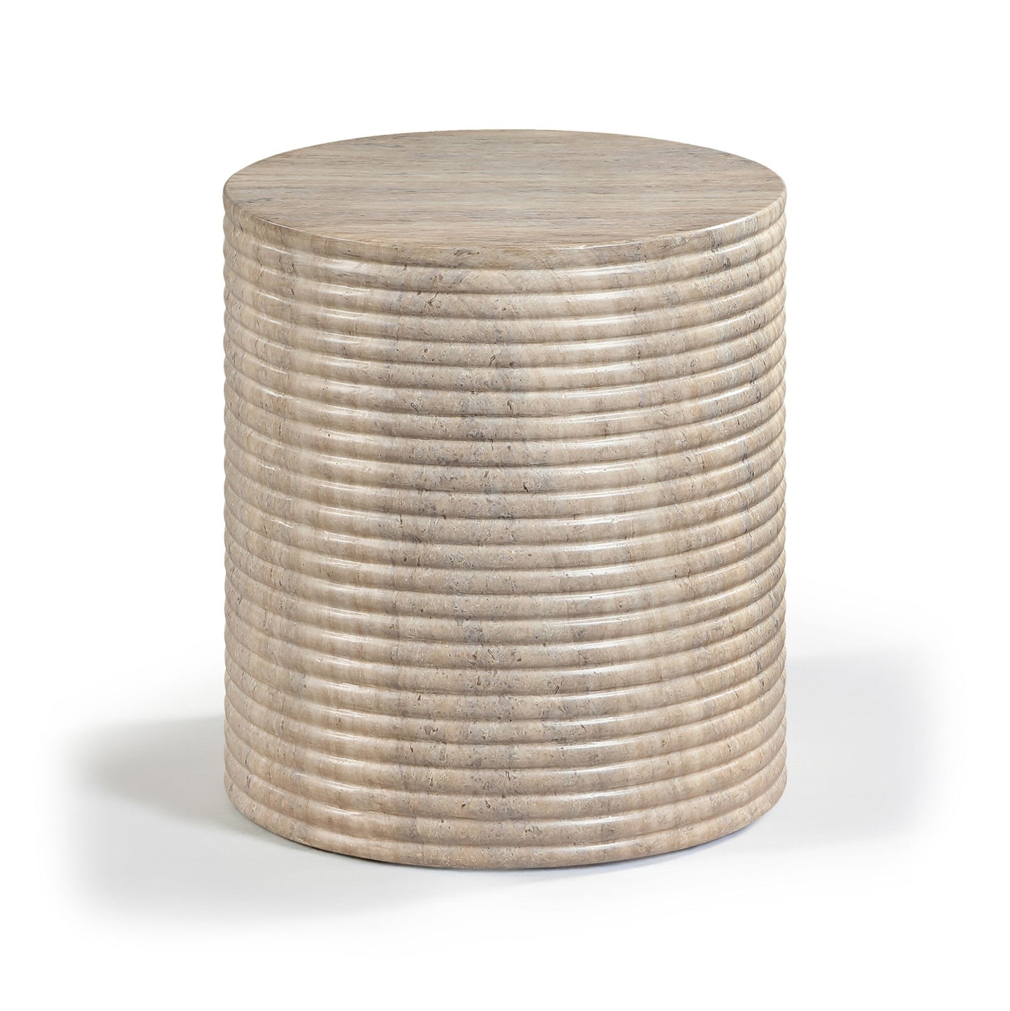 Rapallo - Concrete Indoor/Outdoor End Table - Travertine