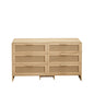 Modern Arc Shaped Corner Rattan Cabinet With 6 Drawers