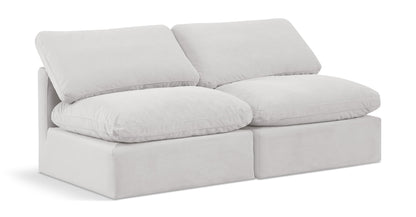 Indulge - Velvet 2 Seat Modular Armless Sofa