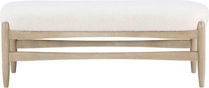 Briar - Faux Sheepskin Upholstered Bench