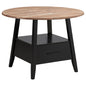 Arunda Yukon - Round Counter Height Dining Table With Pedestal Base And Built In Drawer - Oak