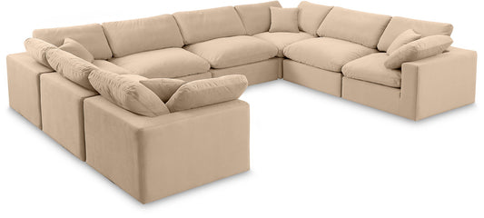 Comfy - 8 Piece Velvet Modular Sectional