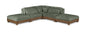 Turin - Chenille Fabric Upholstered Modular Sectional - Green