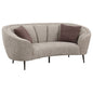 Saanich - Upholstered Curved With Plump Accent Pillows - Beige