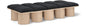 Pavilion - 10 Piece Modular Bench With Natural Base