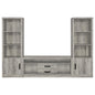 Conifer - 3 Piece TV Entertainment Center With Storage - Gray