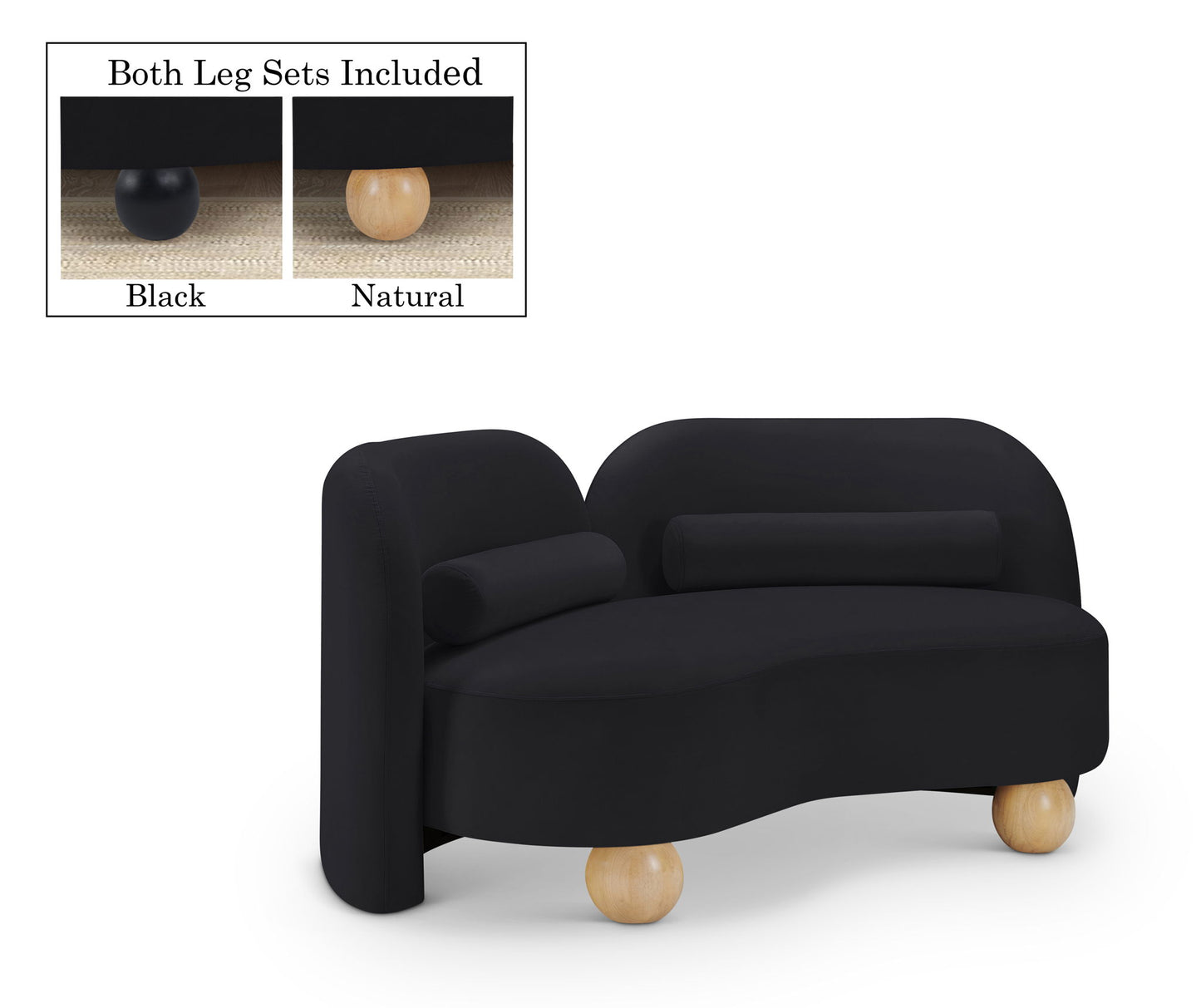 Daphne - Velvet Loveseat