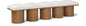 Pavilion - 5 Piece Modular Bench With Walnut Base