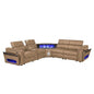 Nova - Sectional With Bluetooth Speaker, LED And Lifting Wine Cabinet