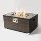 Outdoor Propane Fire Pit Table - Brown