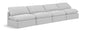 Indulge - Linen 4 Piece Modular Armless Sofa - White