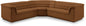 Cascade - Velvet Modular Sectional - Saddle