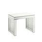 Nysa - 20" Accent Table - Mirrored & Faux Crystals Inlay