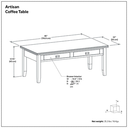 Artisan - Coffee Table - Russet Brown