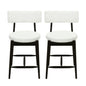 Mid Century Modern Counter Stools, Fabric Upholstered Chairs