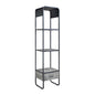 Raziela - TV Stand Side Pier - Concrete Gray & Black