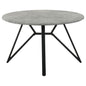 Royceton - Top Dining Table Industrial Round Dining Table - Gray / Black