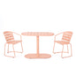 3 Piece Elegant Outdoor Bistro Set With 2 Chairs And Oval Table