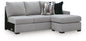 Lakepoint - RAF Sofa Chaise - Nickel
