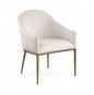 Ferro - Upholstered Dining Arm Chair With Brushed Gold Legs
