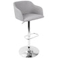 Daniella - Contemporary Adjustable Barstool With Swivel - Light Gray