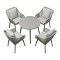 5 Piece Twisted Rattan Patio Dining Set With Table