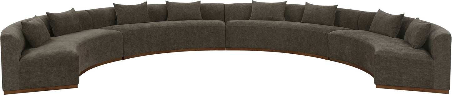 Avanti - Chenille Fabric Upholstered 4 Piece Modular Sectional