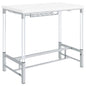 Tonneson - Bar Table With Trestle Base And Wine Storage - White