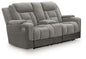 Mixed Motion - Power Reclining Loveseat With Console / Adjustable Headrest