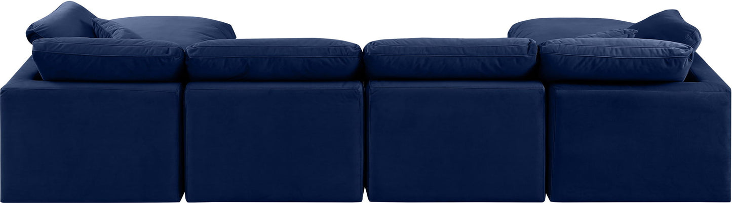 Indulge - Velvet 6 Piece Modular Double Chaise Sectional