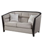 Zemocryss - Loveseat With 2 Pillows - Beige Fabric