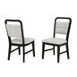 Dining Kitchen Side Chair With Curved Back Design (Set of 2) - Black / Gray