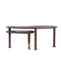 Rotatable Coffee Table With Solid Legs, 360 Degree Swivel, Waterproof - Walnut