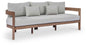 Newport - Water Resistant Fabric 86.75" Upholstered Outdoor Patio Sofa