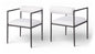 Axis - Linen Textured Cream Fabric Upholstered Dining Chair (Set of 2)