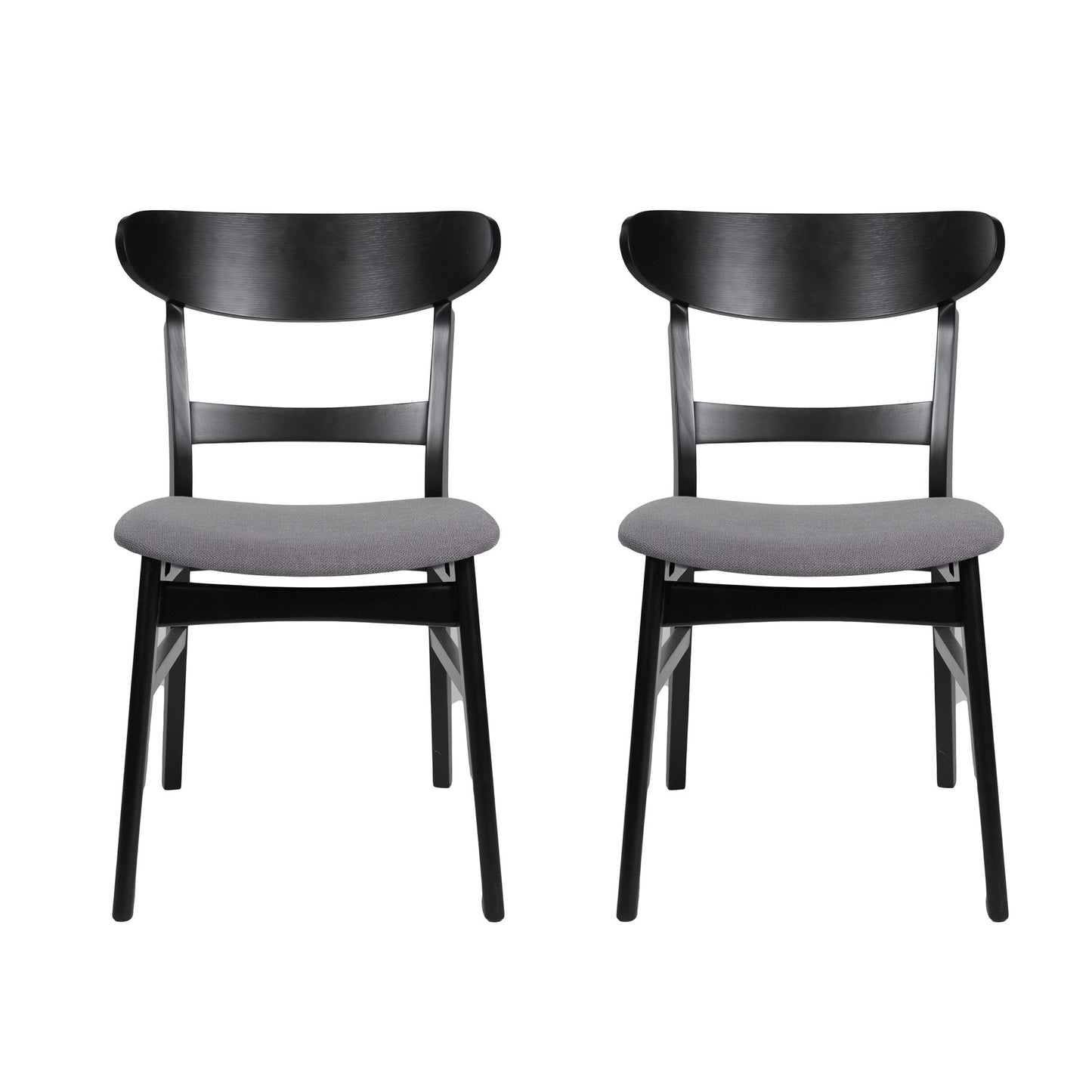 Modern Dining Chair With Upholstered Seat And Wood Frame