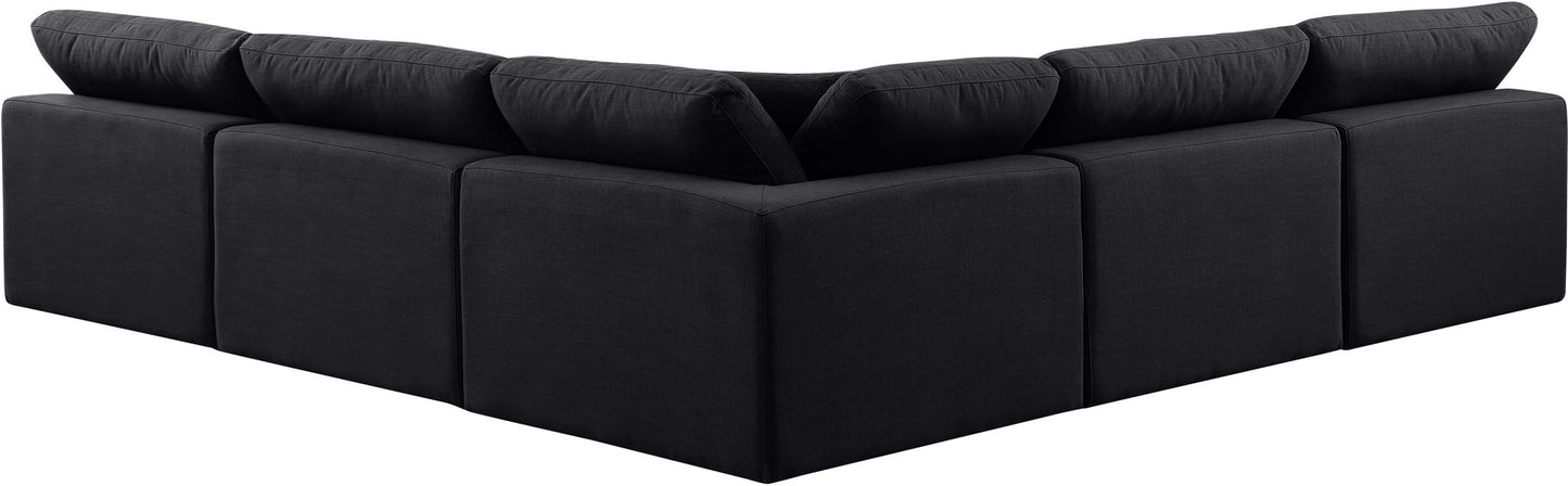 Comfy - 5 Piece Linen Modular Corner Armless Sectional