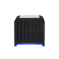 Beverly - Nightstand With Cooler And Speaker, LED Light, Rounded Sides - Black White