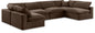 Comfy - 6 Piece Velvet Modular Armless Sectional