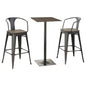 Staccato - 3 Piece Square Bar Table Set - Dark Brown