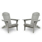 Lounge Patio Chair For Garden Outdoor Wooden Folding Adirondack Chair (Set of 2) Solid Cedar Wood Lounge Patio Chair For Garden